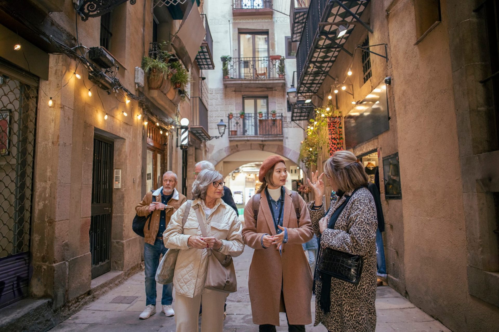 Guided group tour at ancient ruins