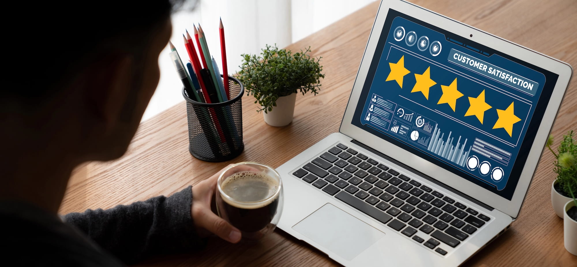 Customer satisfaction with five star rating